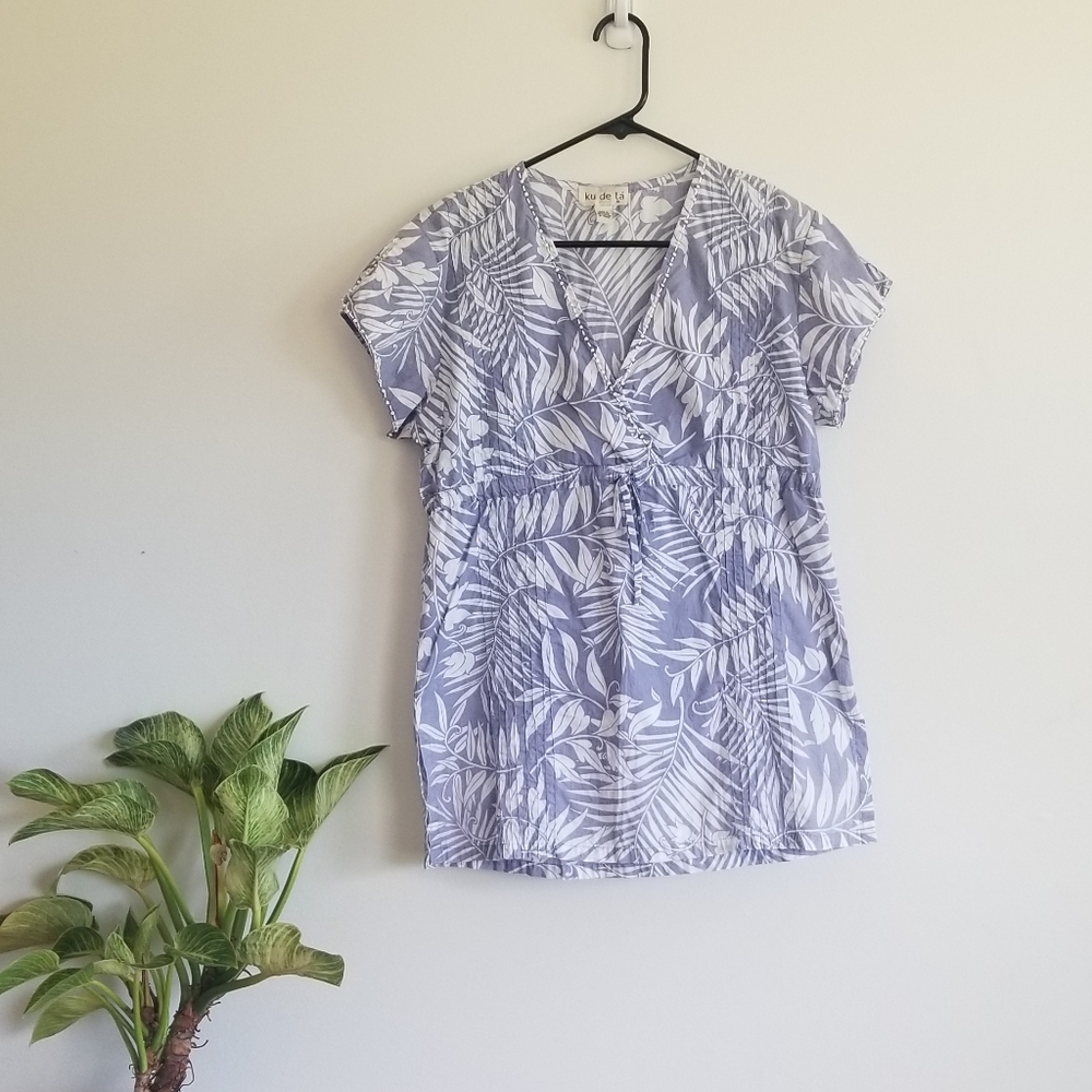 Ku De Ta Beach Resort Beaded Blouse Size Small